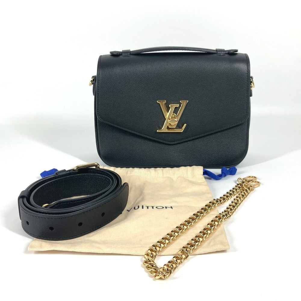 LOUIS VUITTON Shoulder Bag M22735 , Grained calf leather black Oxford