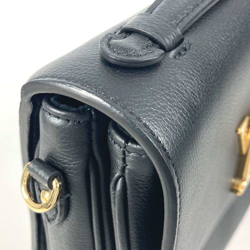 LOUIS VUITTON Shoulder Bag M22735 , Grained calf leather black Oxford