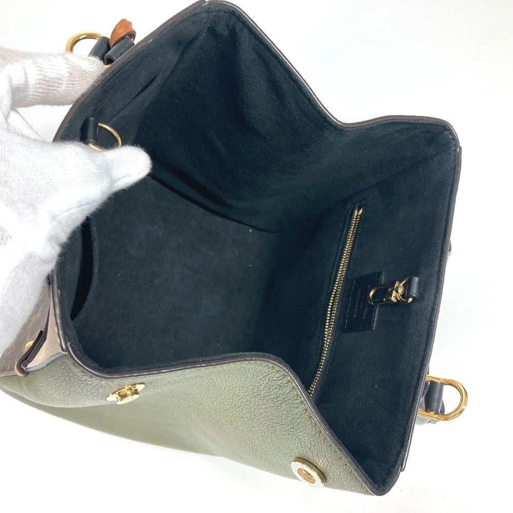 LOUIS VUITTON Handbag M45388 Monogram canvas, leather khaki Monogram Fold Tote PM Women Used Authentic