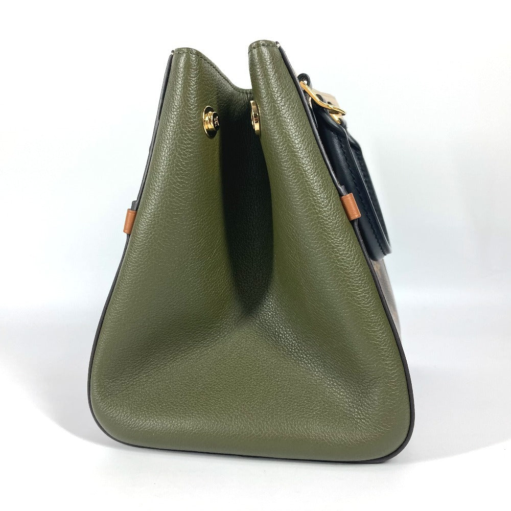 LOUIS VUITTON Handbag M45388 Monogram canvas, leather khaki Monogram Fold Tote PM Women Used Authentic