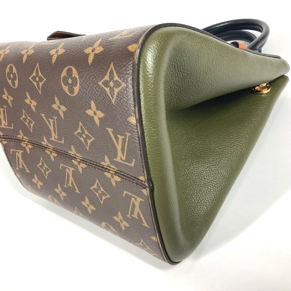 LOUIS VUITTON Handbag M45388 Monogram canvas, leather khaki Monogram Fold Tote PM Women Used Authentic