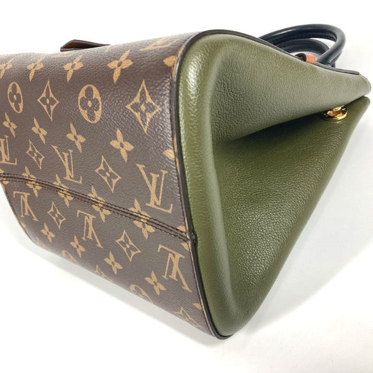 LOUIS VUITTON Handbag M45388 Monogram canvas, leather khaki Monogram Fold Tote PM Women Used Authentic