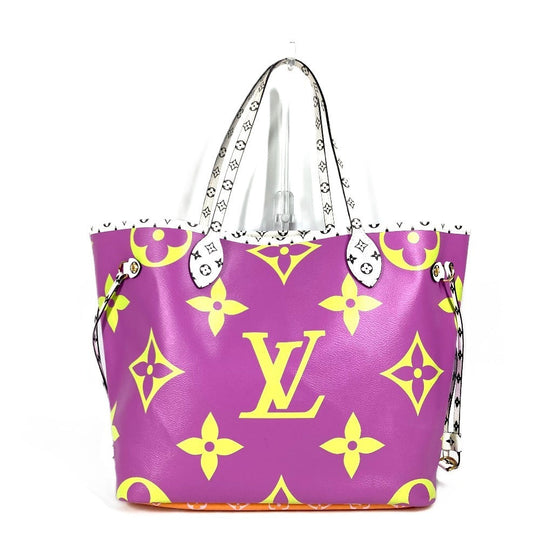 LOUIS VUITTON Shoulder Bag M44588 Monogram giant canvas Purple type Monogram Giant Neverfull MM Women Used Authentic