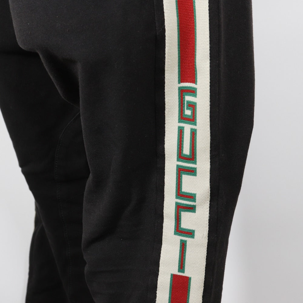 GUCCI Pants 495695 Cotton, Polyurethane black 18Stainless Steel Sideline gabardine stretch pants mens 46 Used Authentic