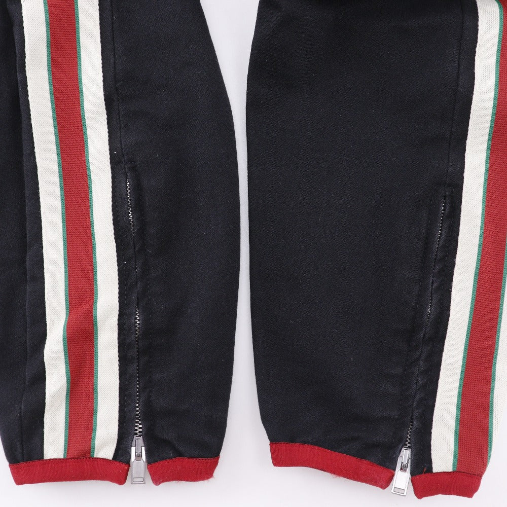 GUCCI Pants 495695 Cotton, Polyurethane black 18Stainless Steel Sideline gabardine stretch pants mens 46 Used Authentic