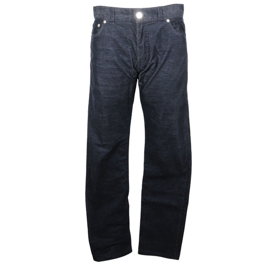 LOUIS VUITTON Pants Cotton, Polyester dark blue Corduroy Circle LV mens 32 Used Authentic