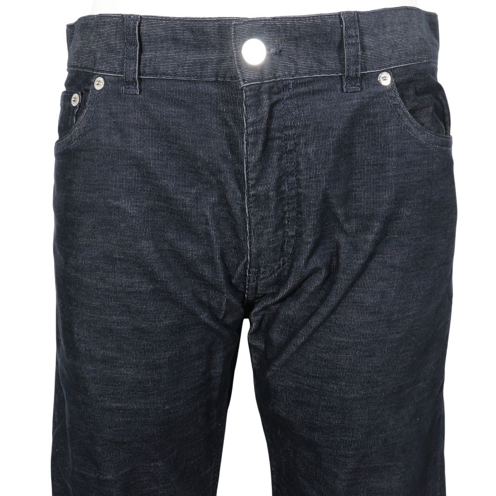LOUIS VUITTON Pants Cotton, Polyester dark blue Corduroy Circle LV mens 32 Used Authentic