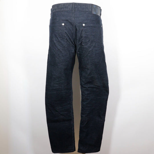 LOUIS VUITTON Pants Cotton, Polyester dark blue Corduroy Circle LV mens 32 Used Authentic