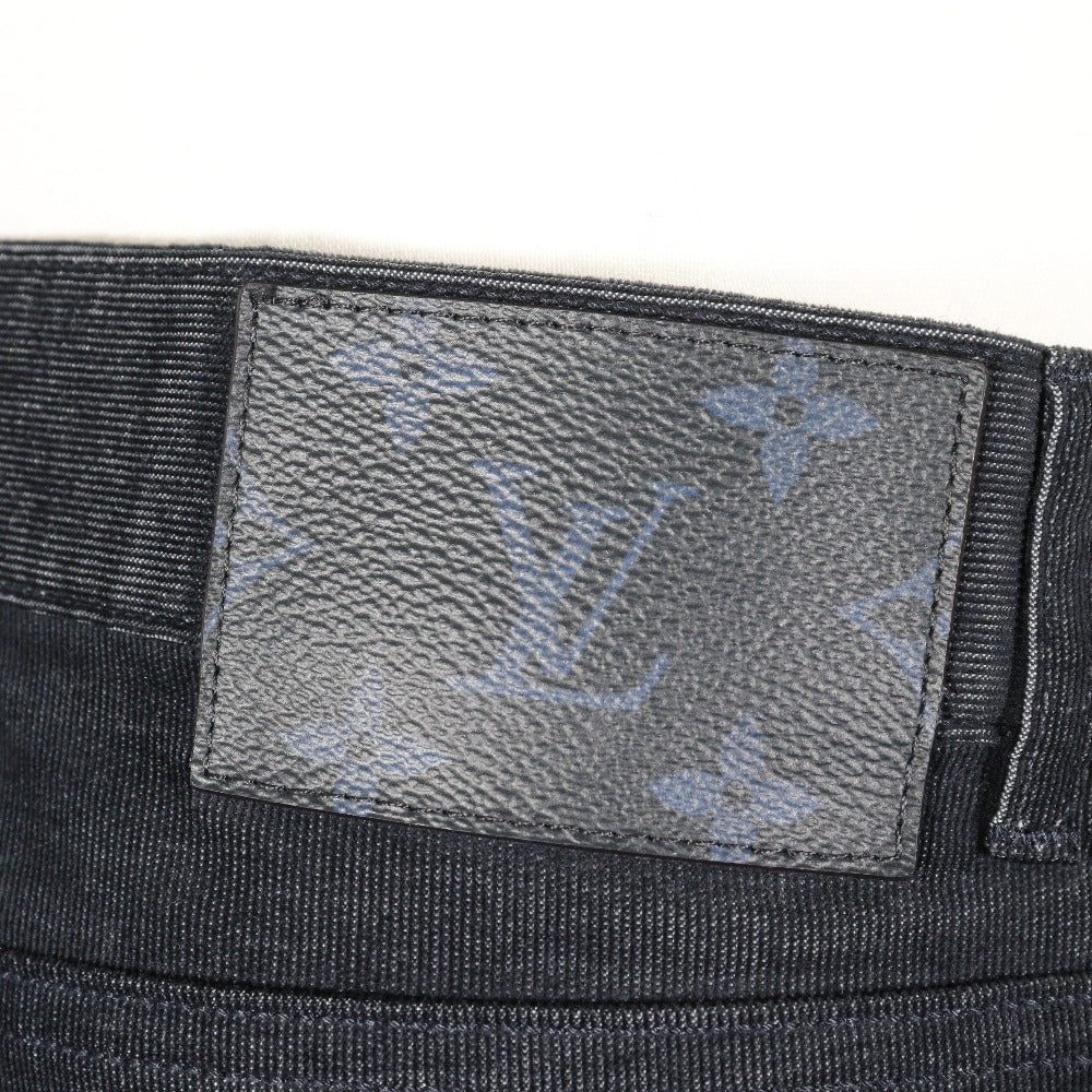 LOUIS VUITTON Pants Cotton, Polyester dark blue Corduroy Circle LV mens 32 Used Authentic