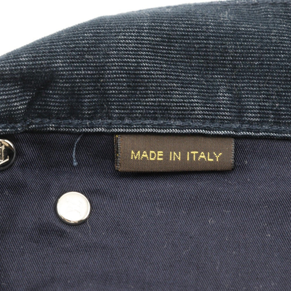 LOUIS VUITTON Pants Cotton, Polyester dark blue Corduroy Circle LV mens 32 Used Authentic