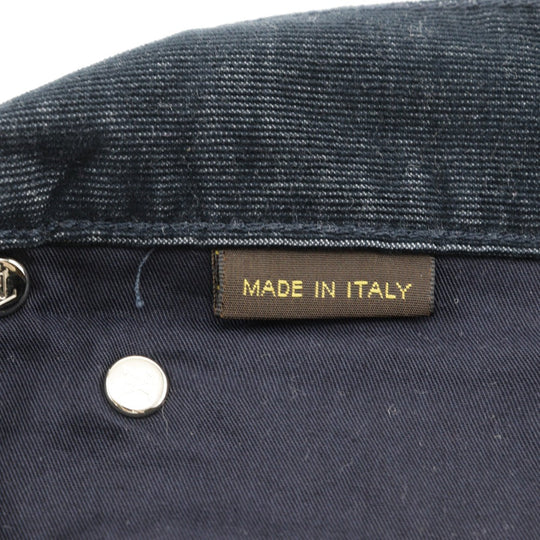LOUIS VUITTON Pants Cotton, Polyester dark blue Corduroy Circle LV mens 32 Used Authentic