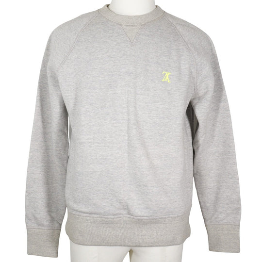 LOUIS VUITTON sweat RM182M GVR HFY05W cotton gray 18AW trainer Up side down mens S Used Authentic