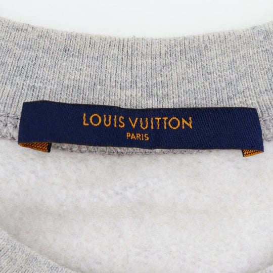 LOUIS VUITTON sweat RM182M GVR HFY05W cotton gray 18AW trainer Up side down mens S Used Authentic