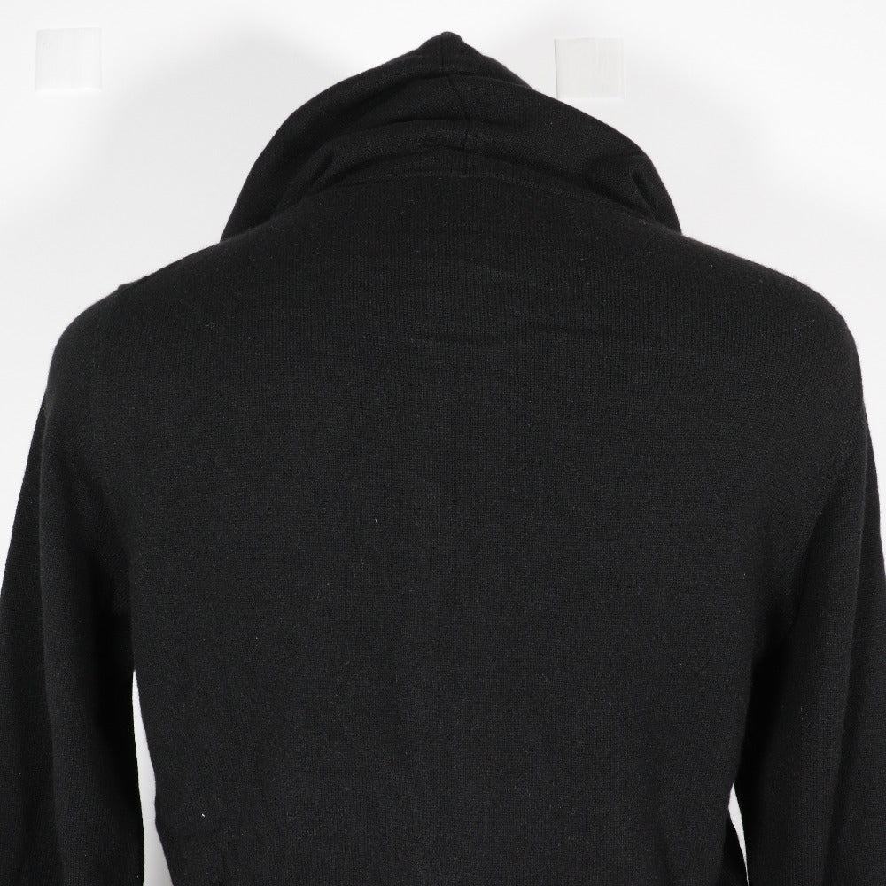 LOUIS VUITTON Hoodie cashmere black Circle LV Zip-up knit hoodie mens XS Used Authentic
