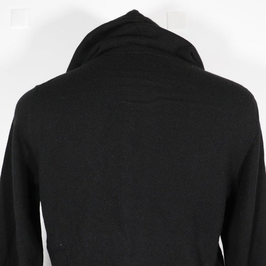 LOUIS VUITTON Hoodie cashmere black Circle LV Zip-up knit hoodie mens XS Used Authentic