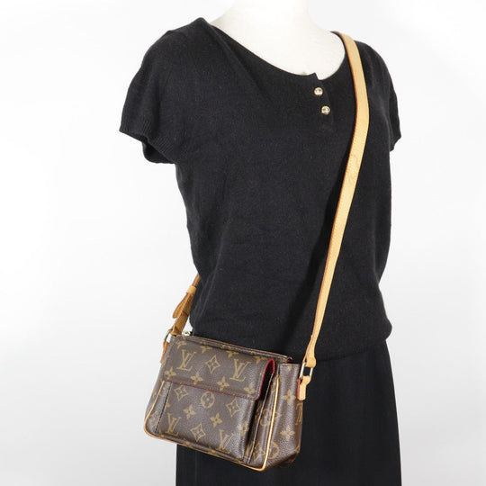 LOUIS VUITTON Shoulder Bag M51165 Monogram canvas Brown Viva CitePM Women Used Authentic