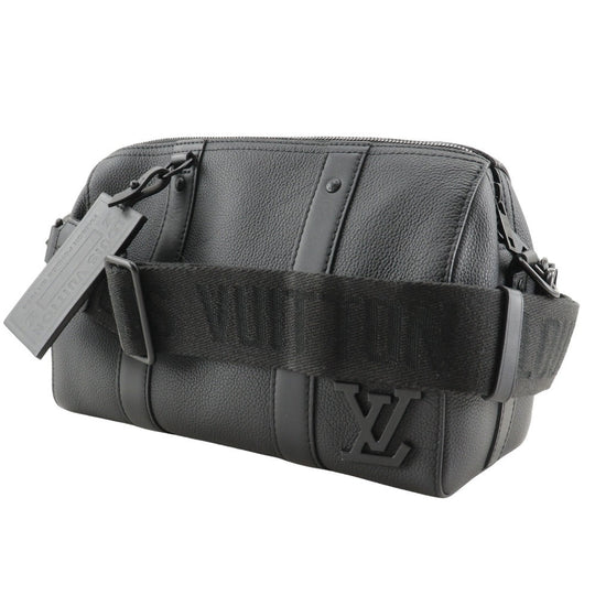 LOUIS VUITTON Shoulder Bag M59255 Calfskin black LV Aerogram City Keepall