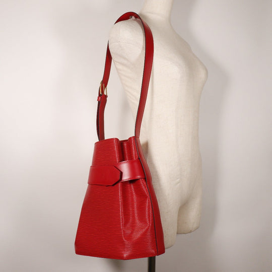 LOUIS VUITTON Shoulder Bag M80207 Epi Leather Red Sack de Paul Women Used Authentic