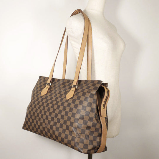 LOUIS VUITTON Tote Bag N99037 Damier canvas Brown Columbine Women Used Authentic