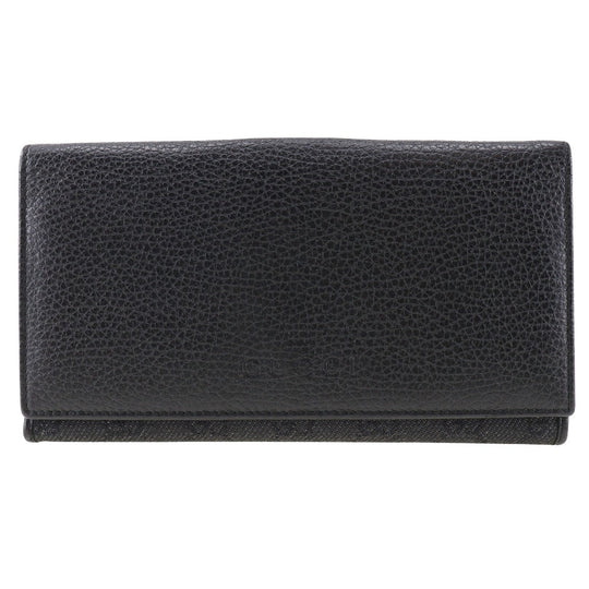 GUCCI Long Wallet Purse 143391 leather black unisex(Unisex) Used Authentic