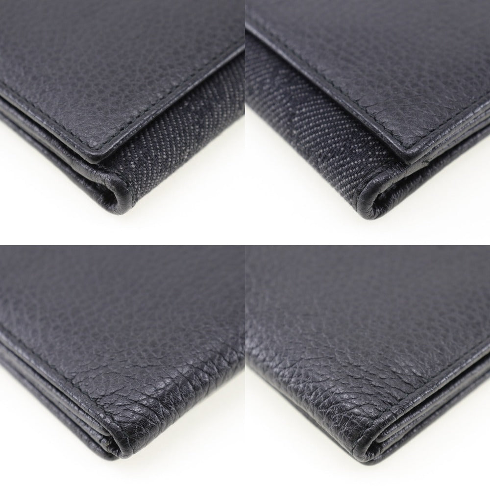 GUCCI Long Wallet Purse 143391 leather black unisex(Unisex) Used Authentic