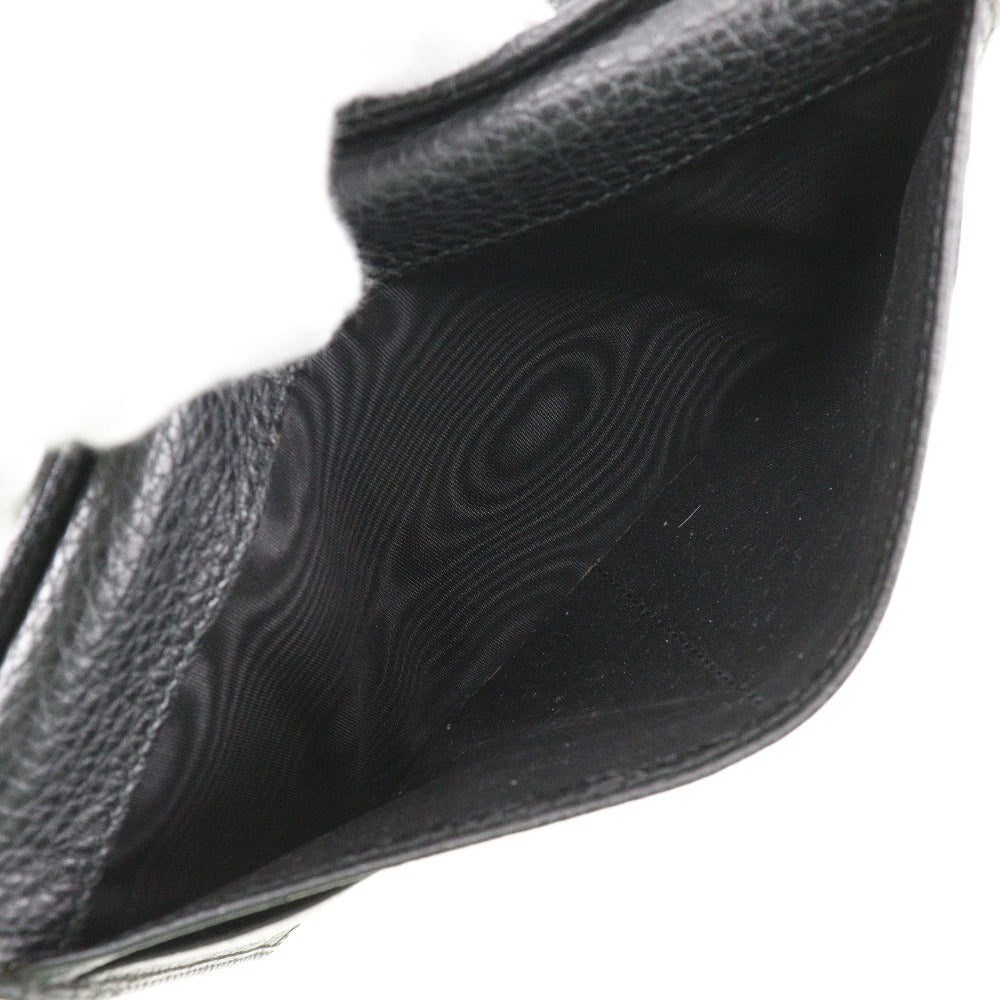 GUCCI Long Wallet Purse 143391 leather black unisex(Unisex) Used Authentic