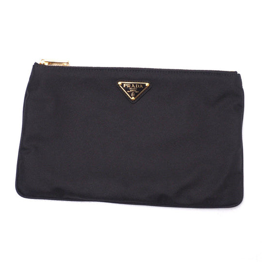 PRADA Travel case Satin black Eye Mask Case mens(Unisex) Used Authentic