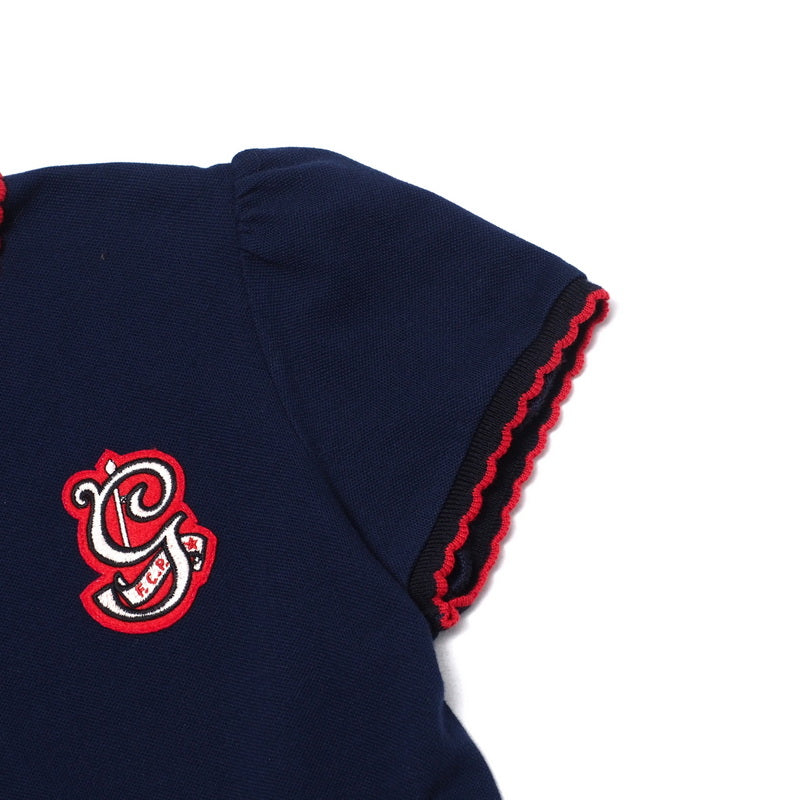 GUCCI one piece cotton Navy Girls 12 Used Authentic