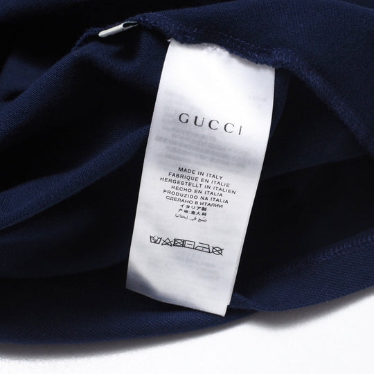 GUCCI one piece cotton Navy Girls 12 Used Authentic