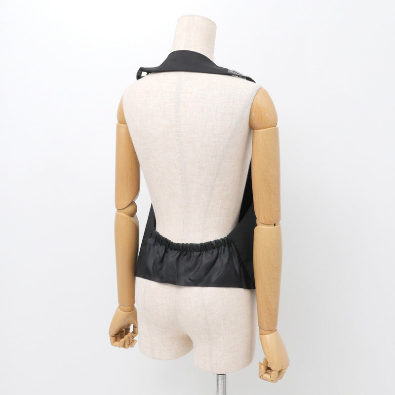 LOUIS VUITTON Vest 95% wool, 5% silk black Women 36 Used Authentic