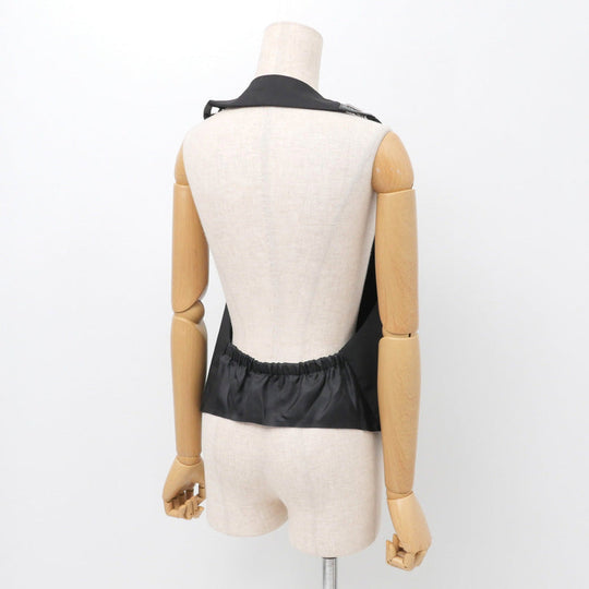 LOUIS VUITTON Vest 95% wool, 5% silk black Women 36 Used Authentic