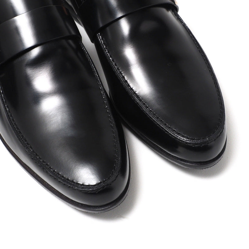 GUCCI loafers 233506 leather black mens 7 Used Authentic