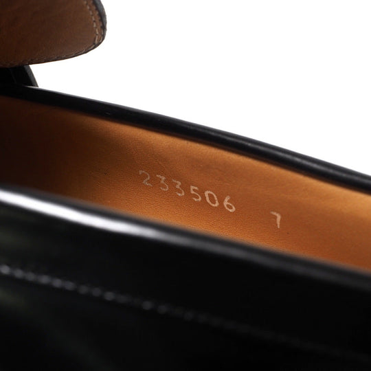 GUCCI loafers 233506 leather black mens 7 Used Authentic