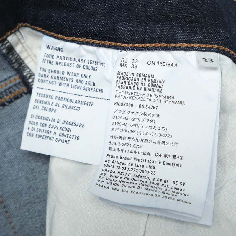 PRADA Pants cotton Navy mens 33 Used Authentic