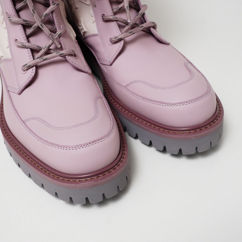 LOUIS VUITTON boots BM1119 leather Pink / White mens 7 Used Authentic