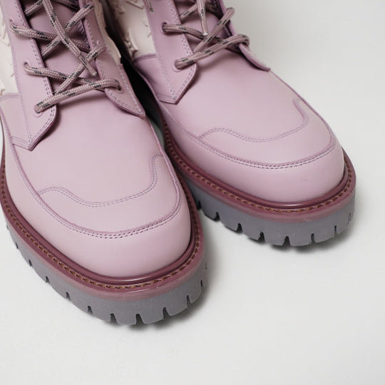 LOUIS VUITTON boots BM1119 leather Pink / White mens 7 Used Authentic