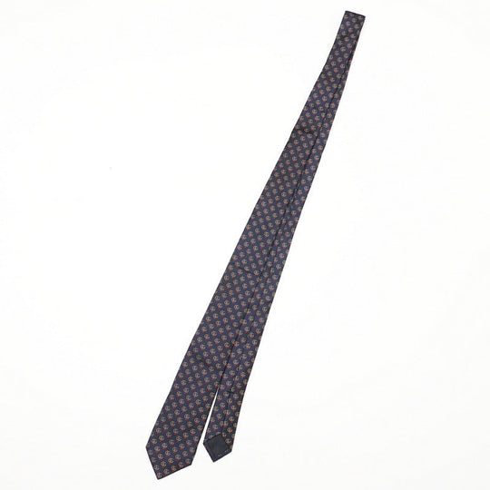GUCCI tie silk Navy 148x3.1" mens Used Authentic