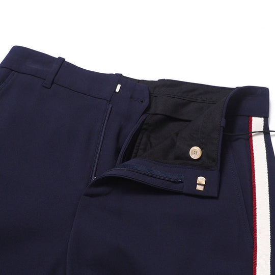 GUCCI Pants 524709 97% rayon, 3% polyurethane Navy/White x Bordeaux Women 42 Used Authentic