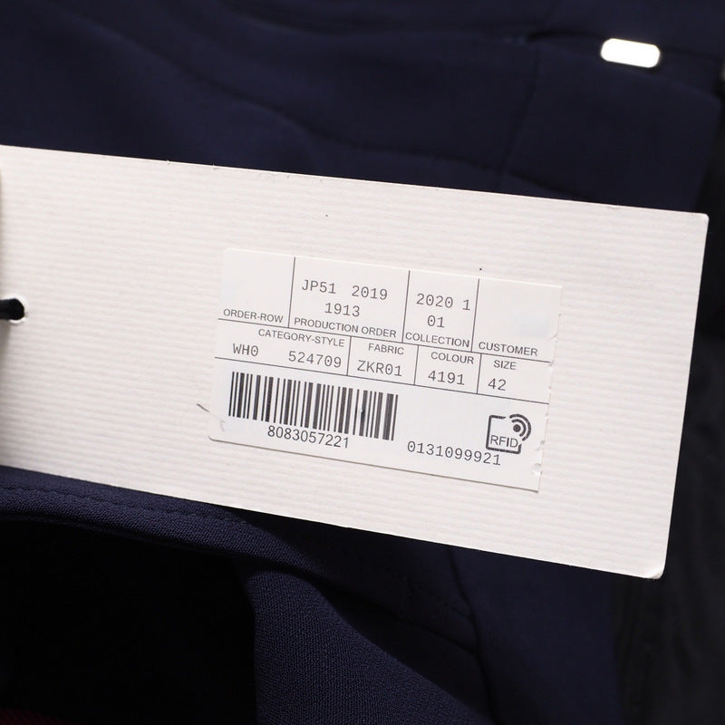 GUCCI Pants 524709 97% rayon, 3% polyurethane Navy/White x Bordeaux Women 42 Used Authentic