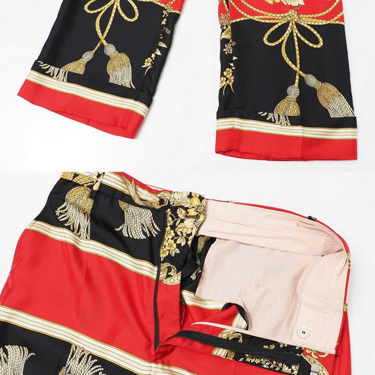 GUCCI setup 550968/545289 silk Black / red Women 40 Used Authentic