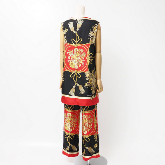 GUCCI setup 550968/545289 silk Black / red Women 40 Used Authentic