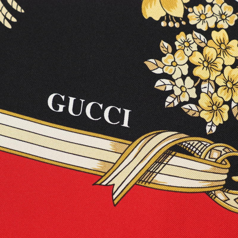 GUCCI setup 550968/545289 silk Black / red Women 40 Used Authentic