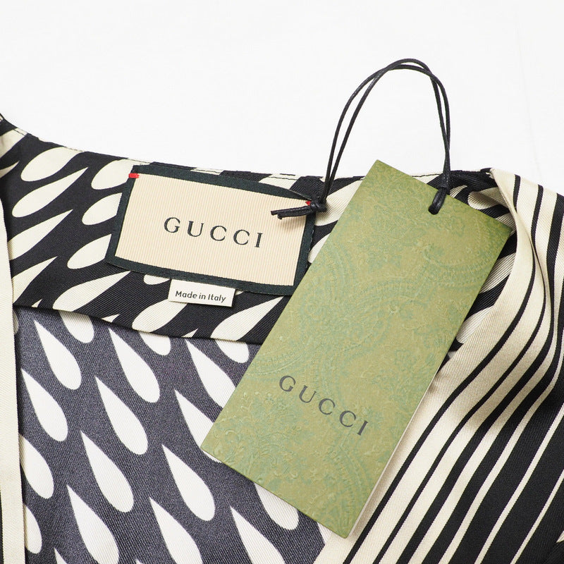 GUCCI one piece 643440 silk Two-tone (black) 42 (170/92Y)