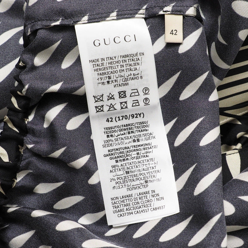 GUCCI one piece 643440 silk Two-tone (black) 42 (170/92Y)