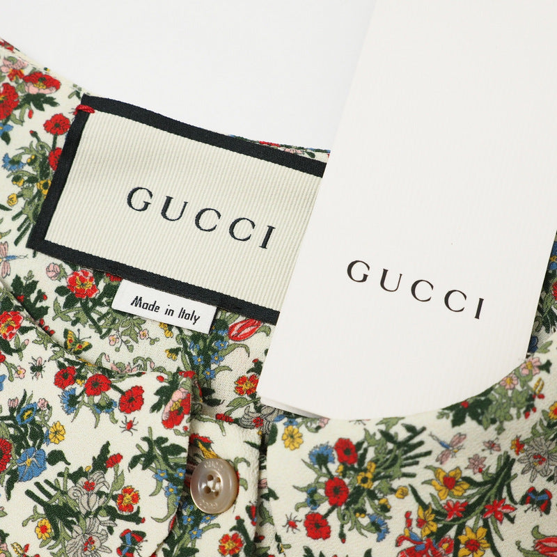 GUCCI one piece 633291 Rayon Beige/Green/Red/Yellow Women 42�i170/92Y�j Used Authentic