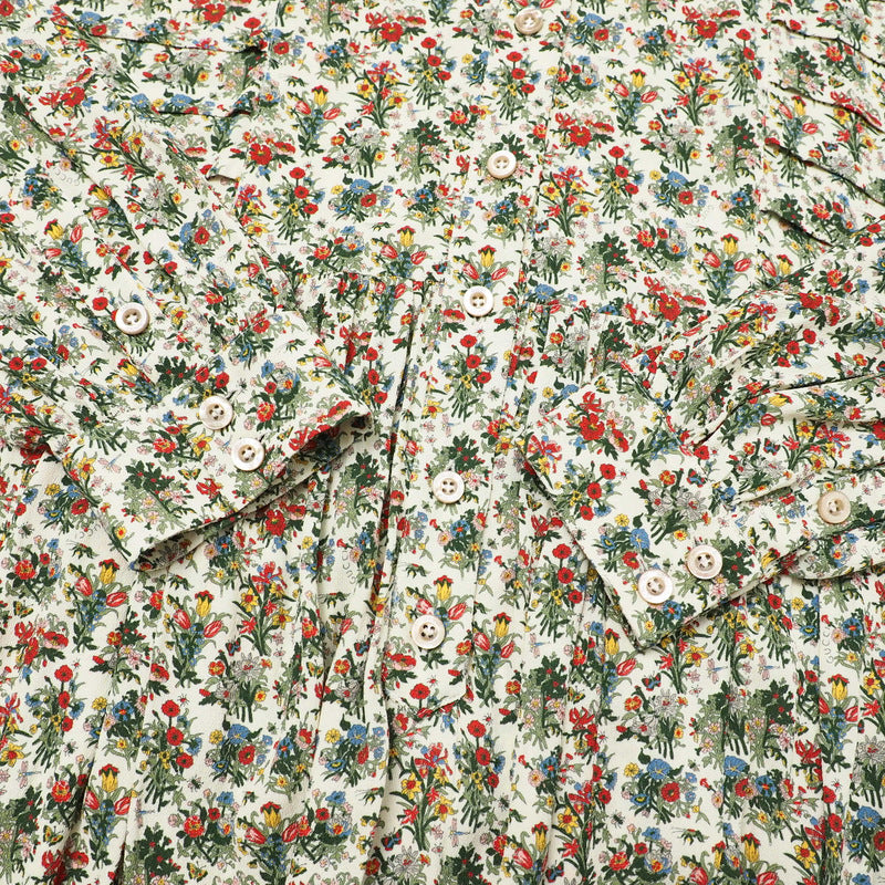 GUCCI one piece 633291 Rayon Beige/Green/Red/Yellow Women 42�i170/92Y�j Used Authentic