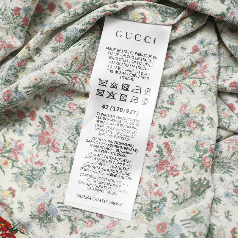 GUCCI one piece 633291 Rayon Beige/Green/Red/Yellow Women 42�i170/92Y�j Used Authentic