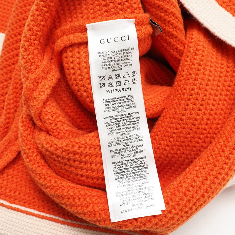 GUCCI one piece 635069 knit Orange / beige Women M Used Authentic