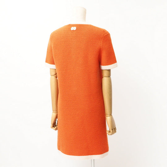 GUCCI one piece 635069 knit Orange / beige Women M Used Authentic