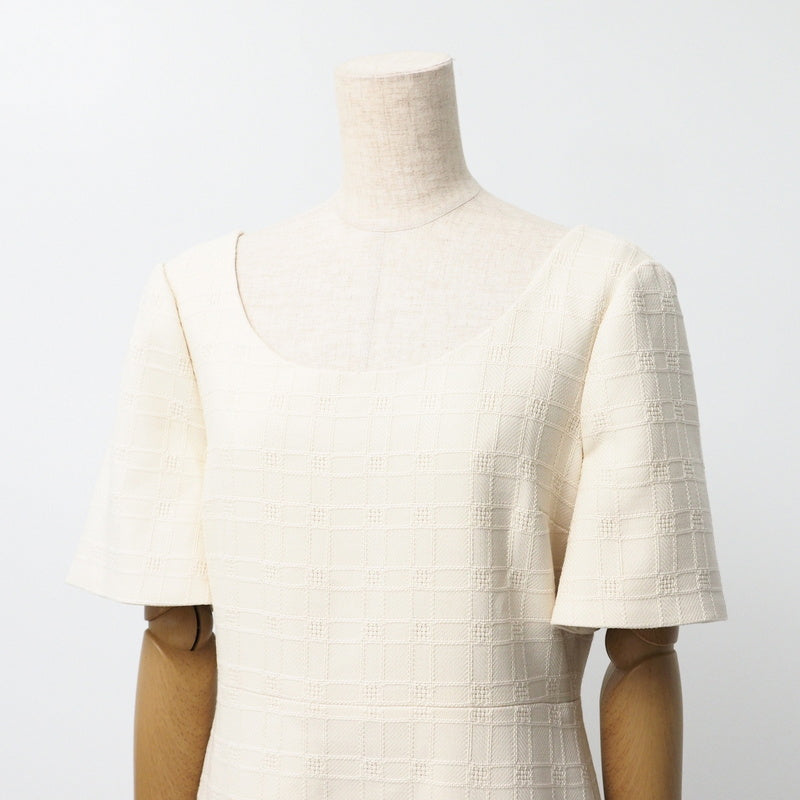 GUCCI one piece 631480 tweed Ivory Women 42 Used Authentic